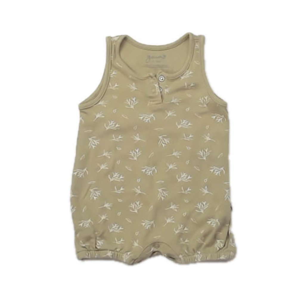 Goumi Boys Olive Romper size: 6-12 Months